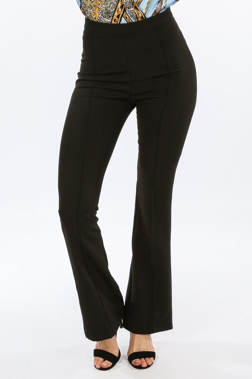 Black Tailored Flare Trouser