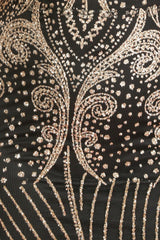 Black Premium Collection Paisley Glitter Embellished Maxi Dress