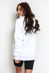 Manhattan Oversized Relaxed Hoodie In Grey