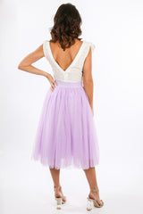 Lilac Midi Tulle Skirt