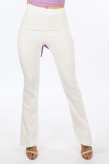 White Tailored Flare Trouser