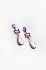 Lilac Droplet Earrings