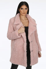 Pink Super Soft Borg Coat