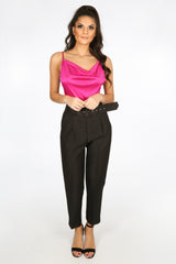 Black Belted Tailored Trouser