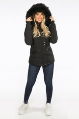 All Black Fitted Puffer Jacket
