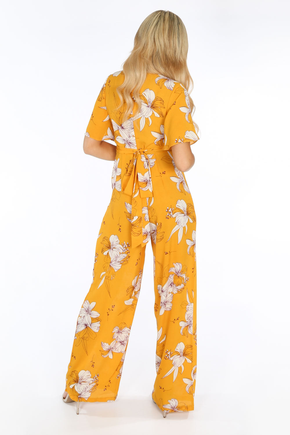 Yellow Floral Print Jumpsuit