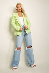 Lime Tweed Tailored Blazer