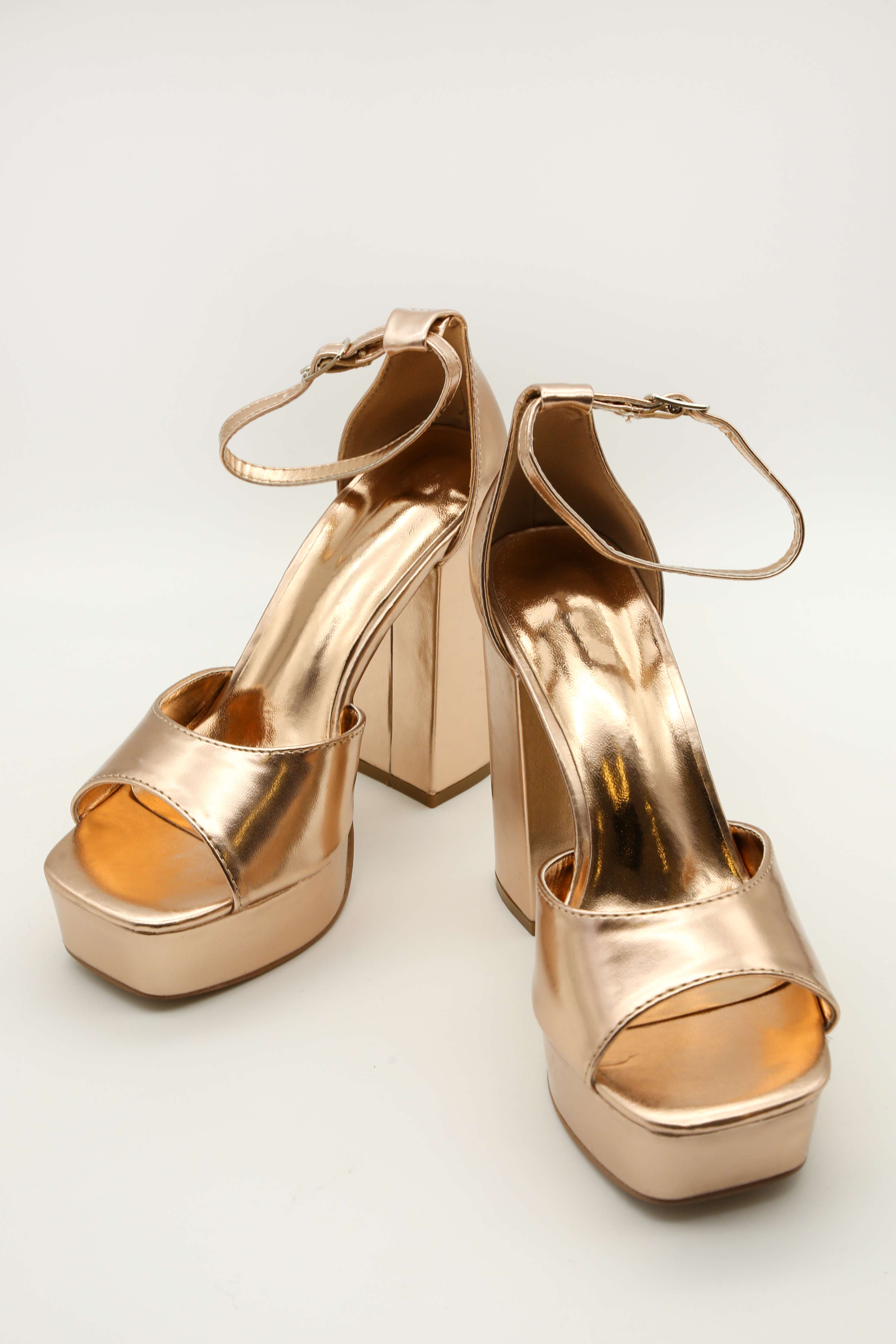 Champaign Metallic Platform Heel Sandals
