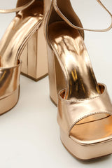 Champaign Metallic Platform Heel Sandals