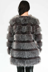 Grey Super Soft Faux Fur Coat