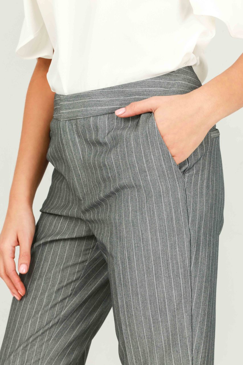 Grey Tailored Pinstripe Trouser
