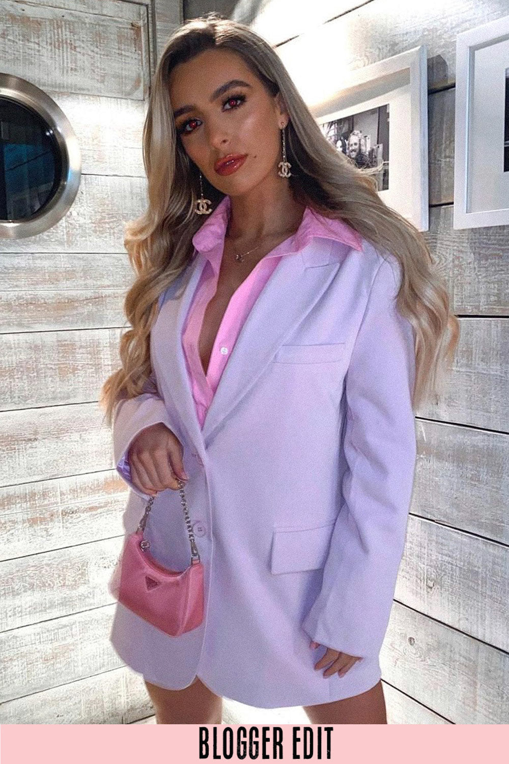 Lilac Oversized Relaxed Fit Blazer