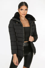 Black Quilted Padded Jacket