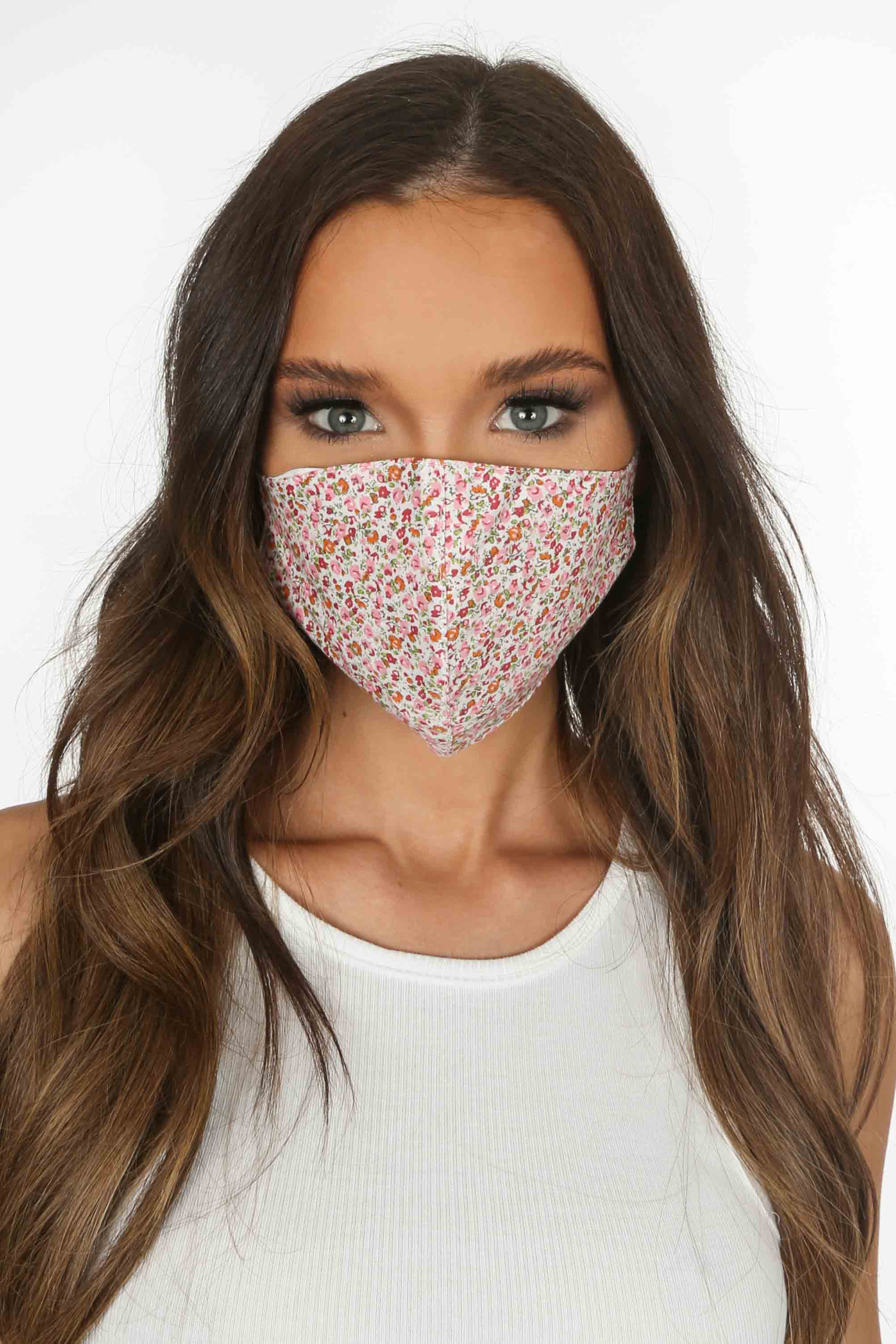 Baby Pink Daisy Face Mask