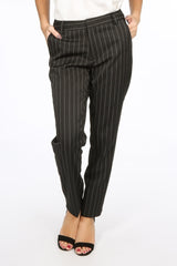 Black Pinstripe Tailored Trouser