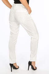 Cream Pinstripe Tailored Trouser