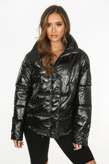 High Shine Padded Puffer Jacket