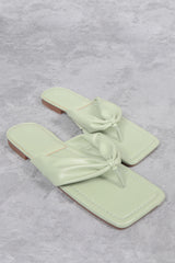 Pastel Green Quilted Toe Post Flip Flop