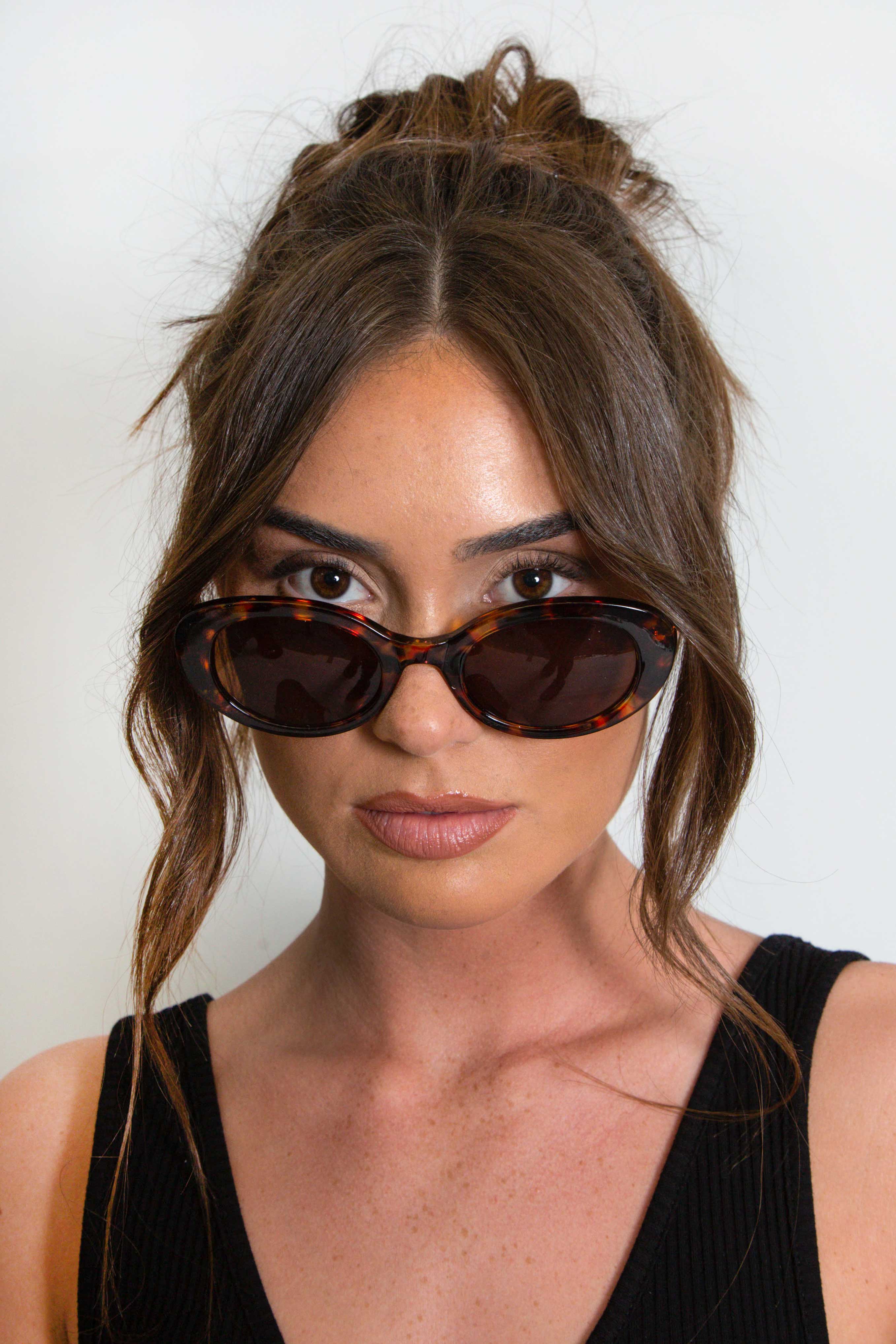 Retro Leopard Print Sunglasses With UV Protection