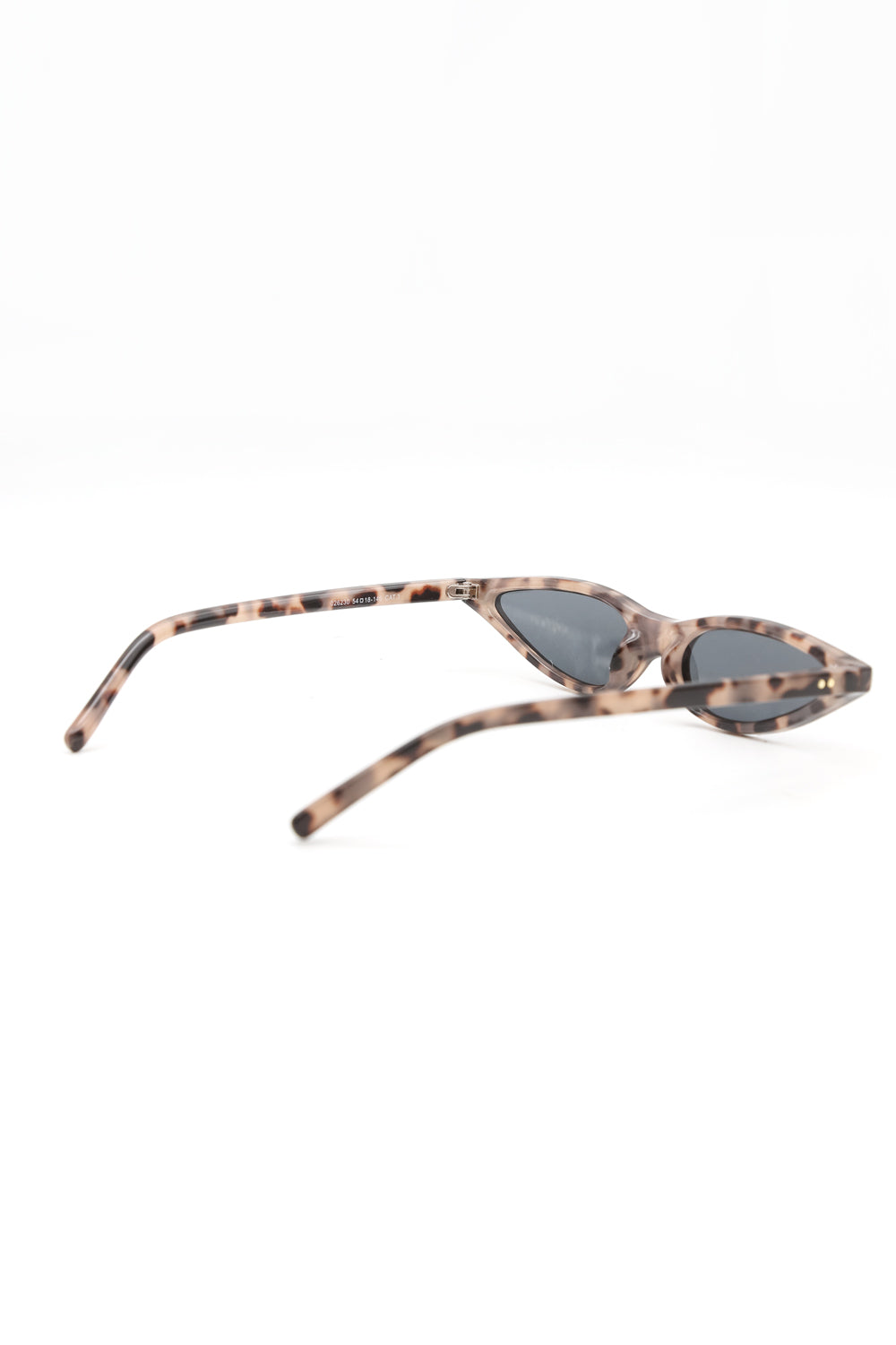 Leopard Print Cat Eye Slim Sunglasses