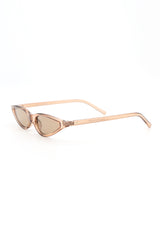 Brown Cat Eye Slim Sunglasses