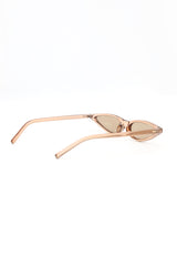 Brown Cat Eye Slim Sunglasses