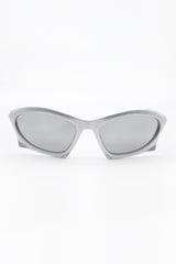 Structured Silver Reflective Sunglasses