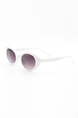 Retro White Sunglasses With UV Protection