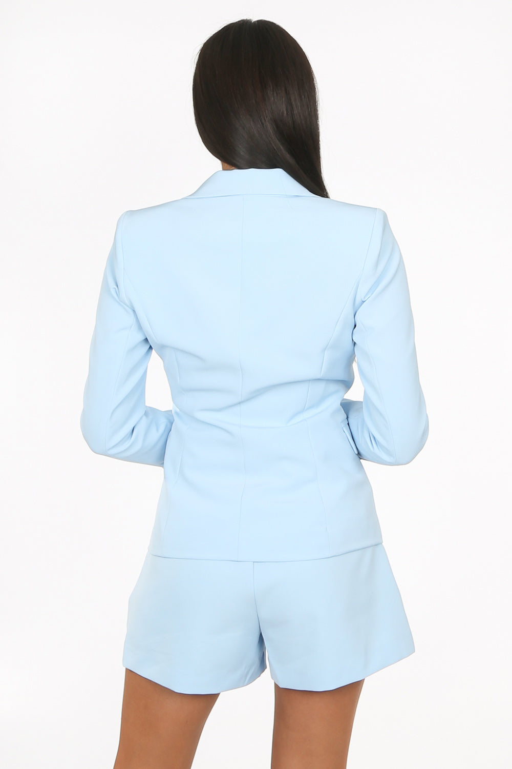 Sky Blue Double Breasted Tailored Blazer