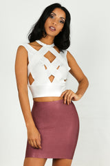 Rose WOW Couture Luxe Mini Bandage Skirt