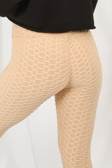 Nude Honeycomb High Waisted Leggings