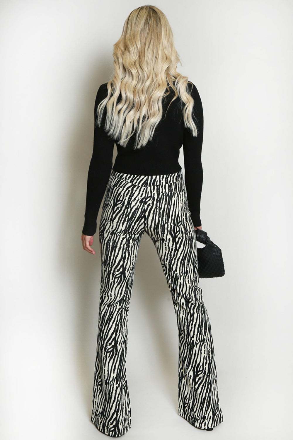 Zebra Print Flare high waist Jeans