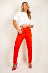 Coral High Waisted Trousers