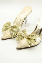 Gold Diamante Cake Stand Heeled Courts