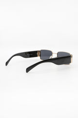 Black Classic Havana Sunglasses With Gold Frame
